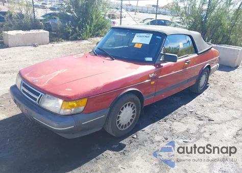1989 Saab 900 z USA, uszkodzony, nr VIN YS3AT75L8K7024587